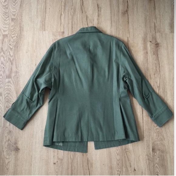 100% Authentic!! NWT Org.$630 Toteme Army jacket Khaki Green XS - Picture 9 of 11